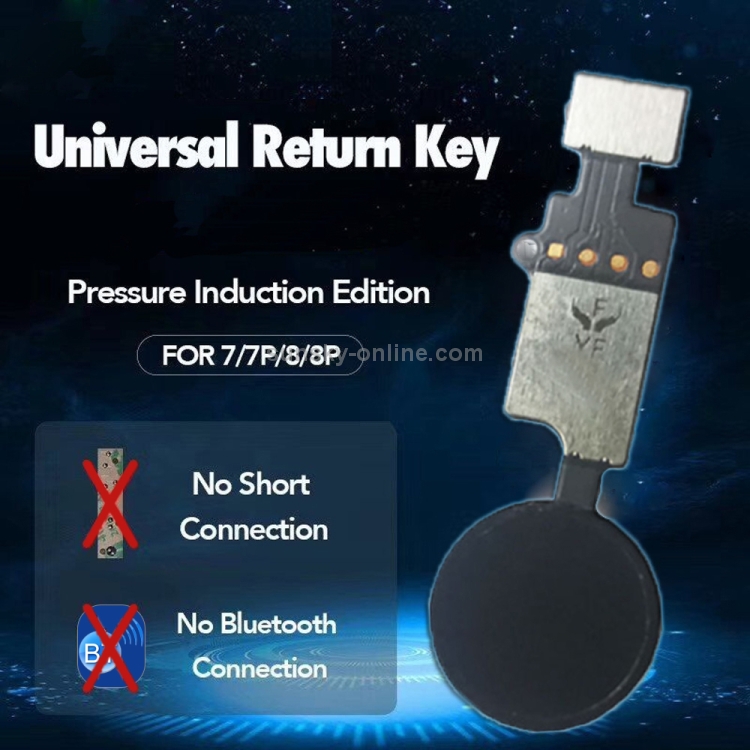 Home Button (3rd ) with Flex Cable (Not Supporting Fingerprint Identification) for iPhone 8 Plus / 7 Plus / 8 / 7(Black) - 5