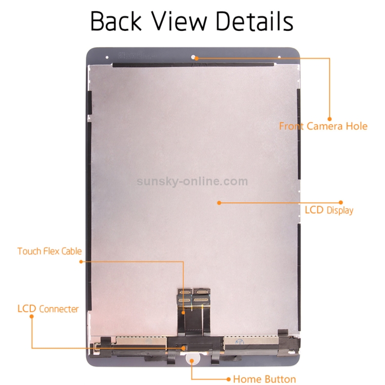 OEM LCD Screen for iPad Pro 10.5 inch A1709 A1701 with Digitizer Full Assembly (White) - 1
