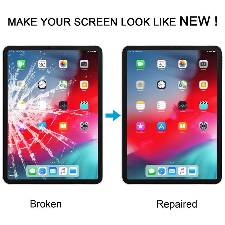 For iPad Pro 11 2018 2020 Front Screen Outer Glass Lens with OCA Optically Clear Adhesive(Black) - 5