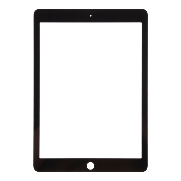 For iPad Pro 9.7 Front Screen Outer Glass Lens with OCA Optically Clear Adhesive(Black) - 1