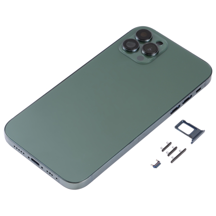 Electroplated Frame Back Housing Cover with Appearance Imitation of iP13 Pro for iPhone 11(Green) - 1