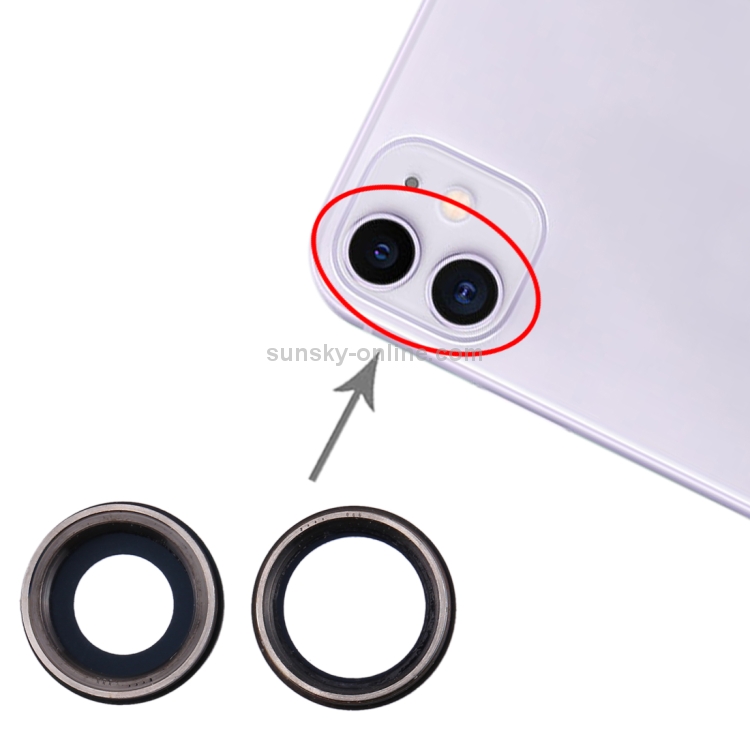 2 PCS Back Camera Bezel with Lens Cover for iPhone 11 - 4