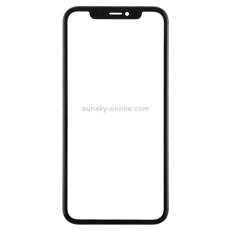 Front Screen Outer Glass Lens with Frame & OCA Optically Clear Adhesive for iPhone 11(Black) - 1