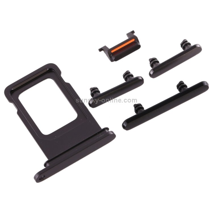 SIM Card Tray + Side Key for iPhone 11(Black) - 2