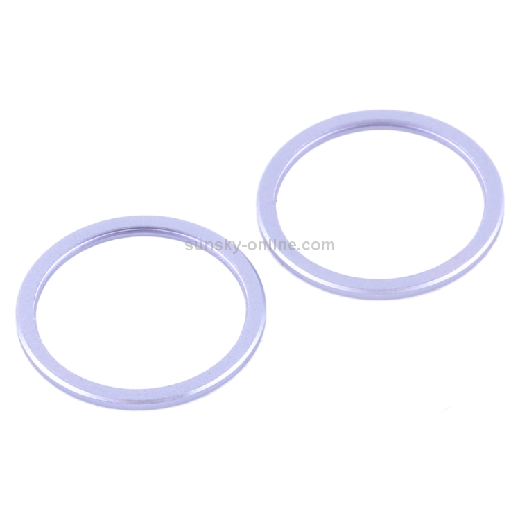 2 PCS Rear Camera Glass Lens Metal Protector Hoop Ring for iPhone 12(Purple) - 2