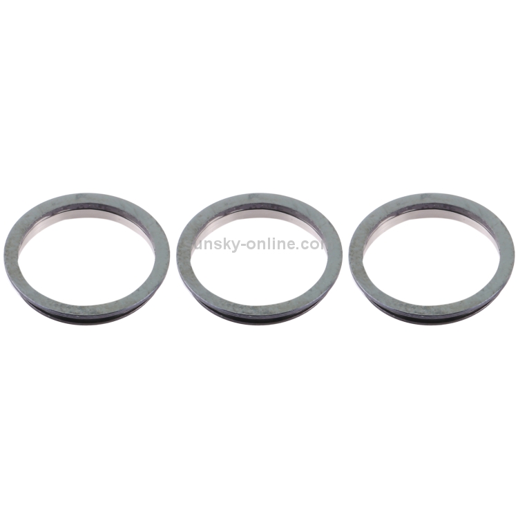 3 PCS Rear Camera Glass Lens Metal Protector Hoop Ring for iPhone 12 Pro(Aqua Blue) - 2