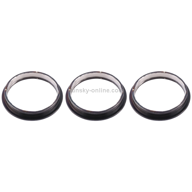 3 PCS Rear Camera Glass Lens Metal Protector Hoop Ring for iPhone 12 Pro(Aqua Blue) - 3