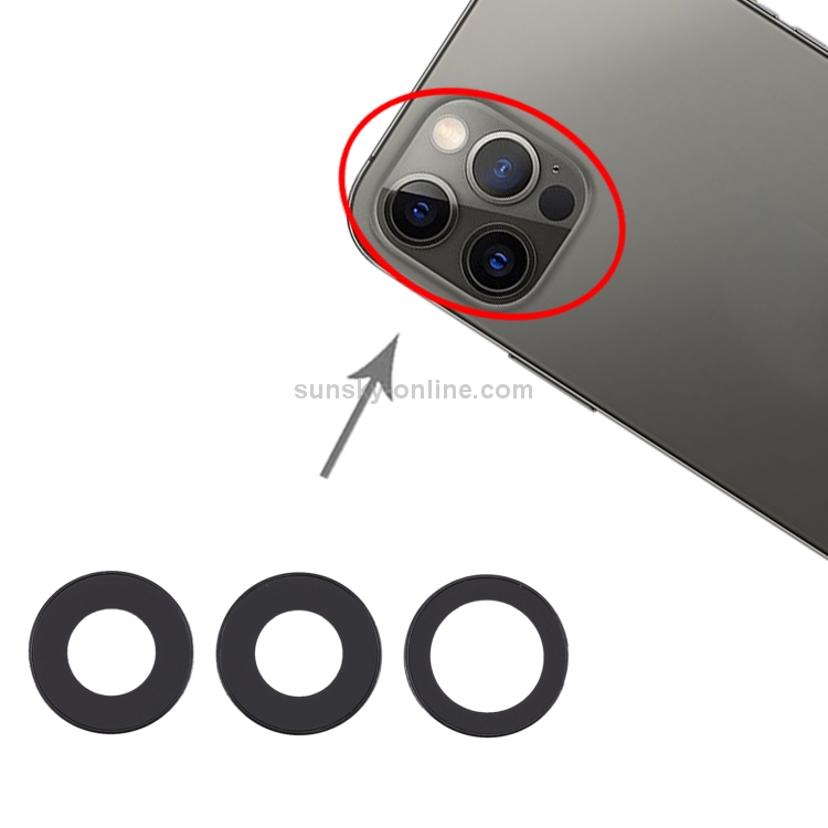 Camera Lens Cover for iPhone 12 Pro(Black) - 3