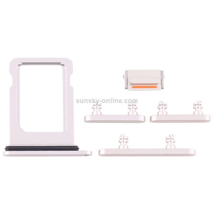 SIM Card Tray + Side Keys for iPhone 12 Mini(White) - 1