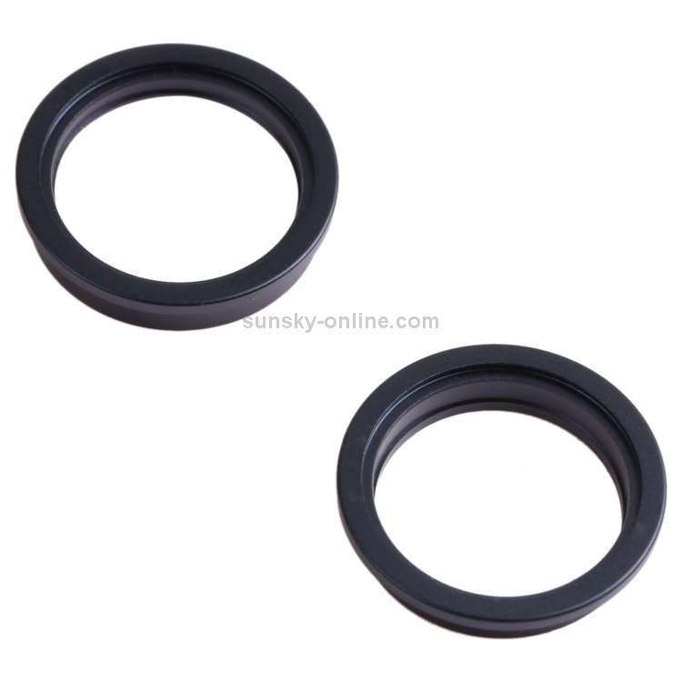 2 PCS Rear Camera Glass Lens Metal Outside Protector Hoop Ring for iPhone 13 mini(Black) - 1