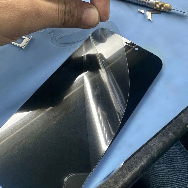 For iPhone 12 Pro Max / 13 Pro Max LCD Transparent Plastic Protection Stickers - B6