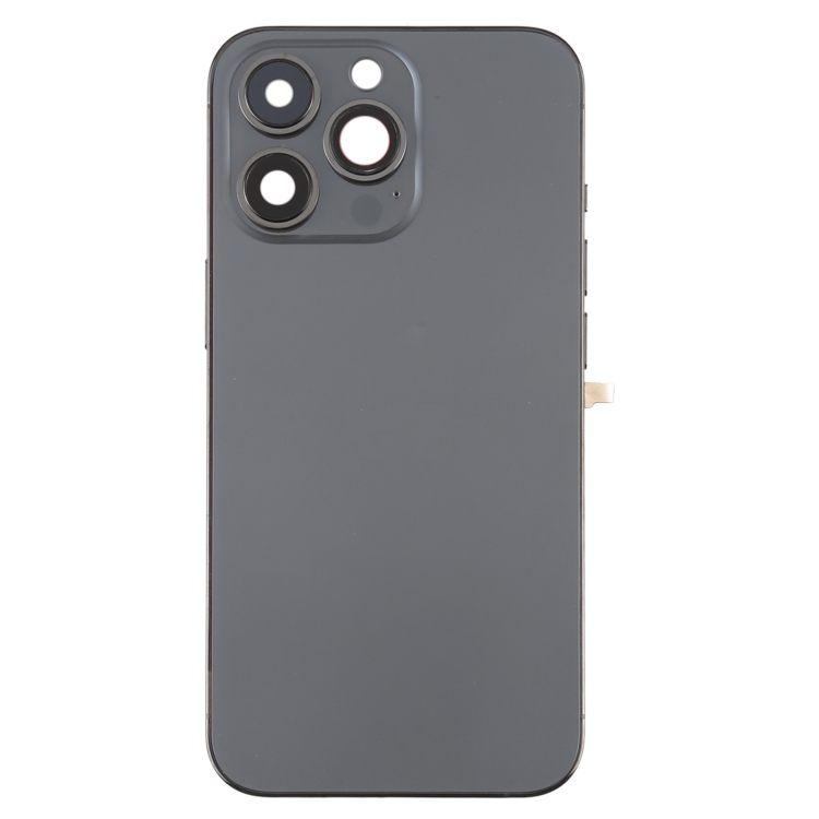 For iPhone 13 Pro Battery Back Cover with Side Keys & Card Tray & Power + Volume Flex Cable & Wireless Charging Module(Black) - 1