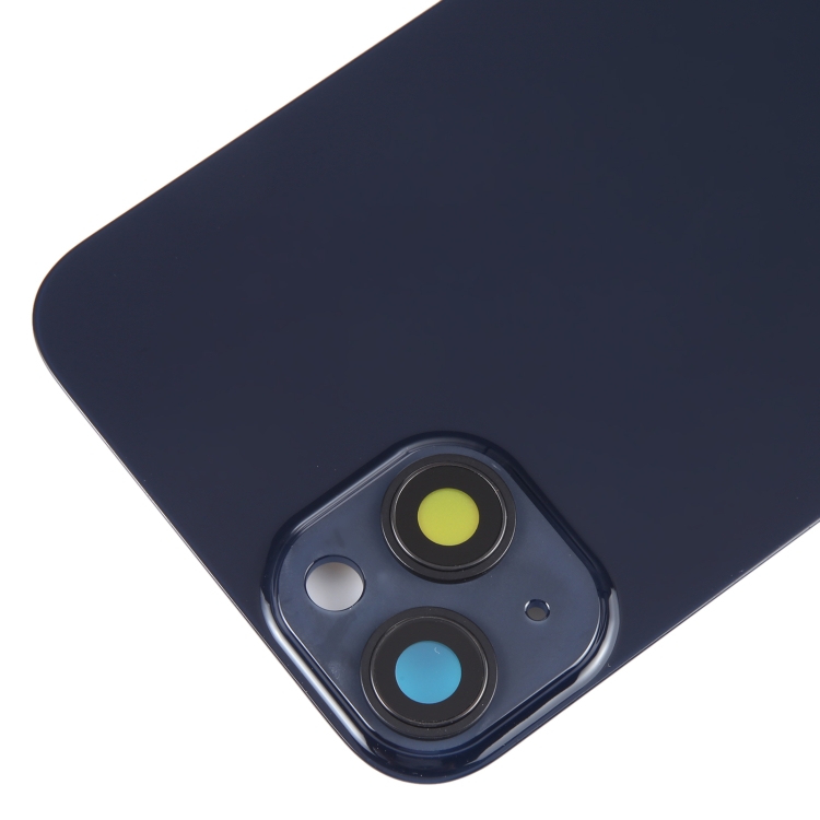 Glass Battery Back Cover with Holder for iPhone 14(Black) - 4