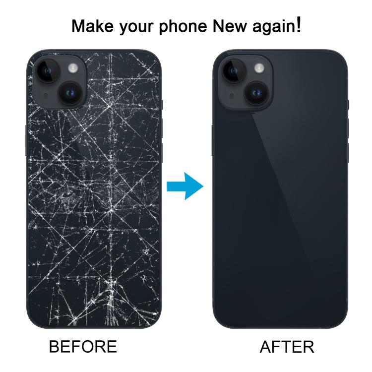 For iPhone 14 EU Version Battery Back Cover with Middle Frame(Black) - B1