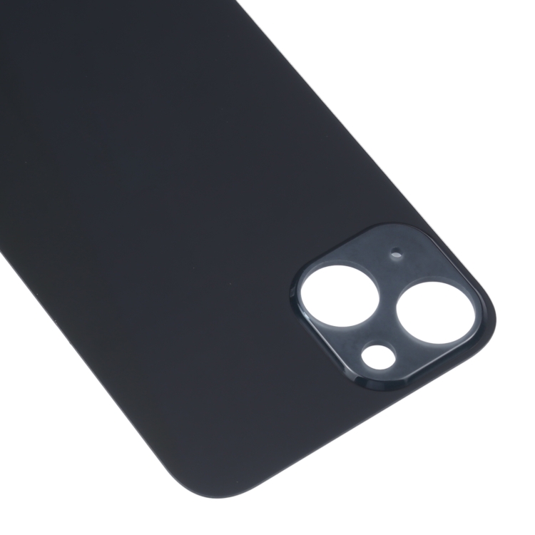 For iPhone 14 Plus Easy Replacement Big Camera Hole Glass Back Battery Cover(Black) - 3