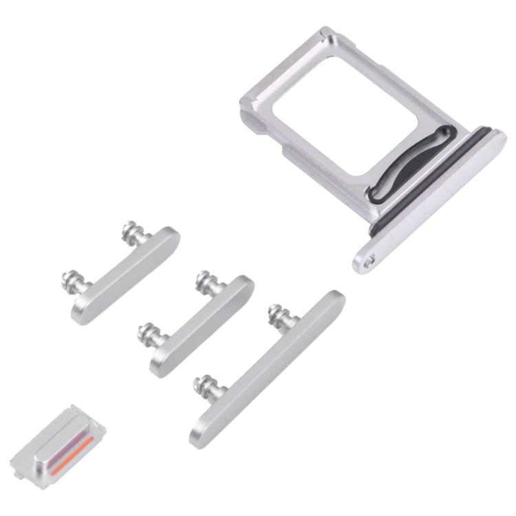 SIM Card Tray + SIM Card Tray + Side Keys for iPhone 14 Pro (Silver) - 2
