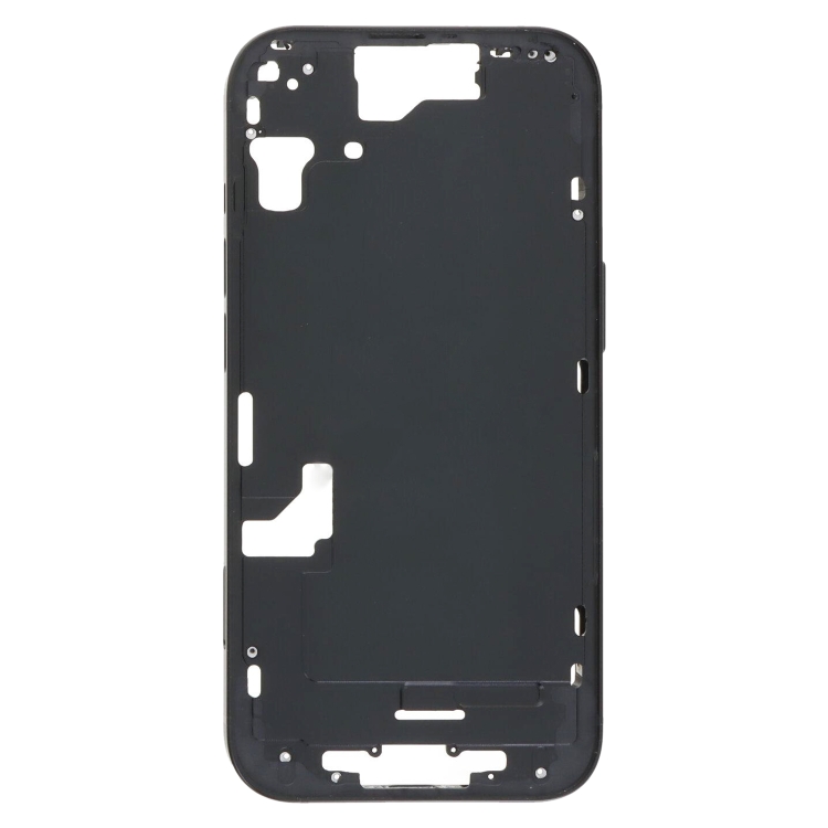 For iPhone 15 Middle Frame Bezel Plate with Side Keys + Card Tray, Version:CE EU Version(Black) - 2