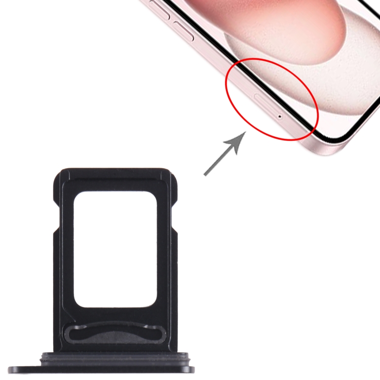 For iPhone 15 SIM + SIM Card Tray (Black) - 3