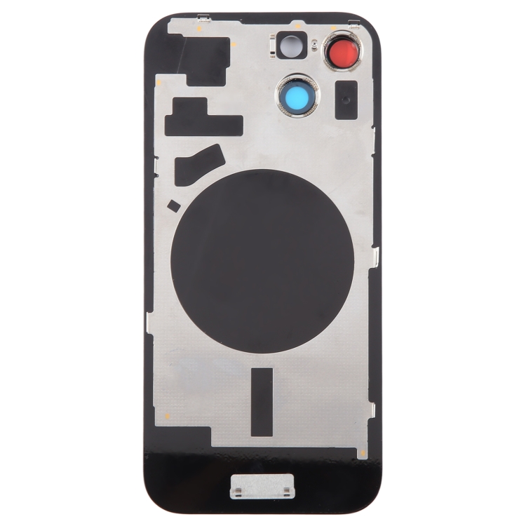 For iPhone 15 Plus Glass Battery Back Cover with Camera Lens Cover(Black) - 2