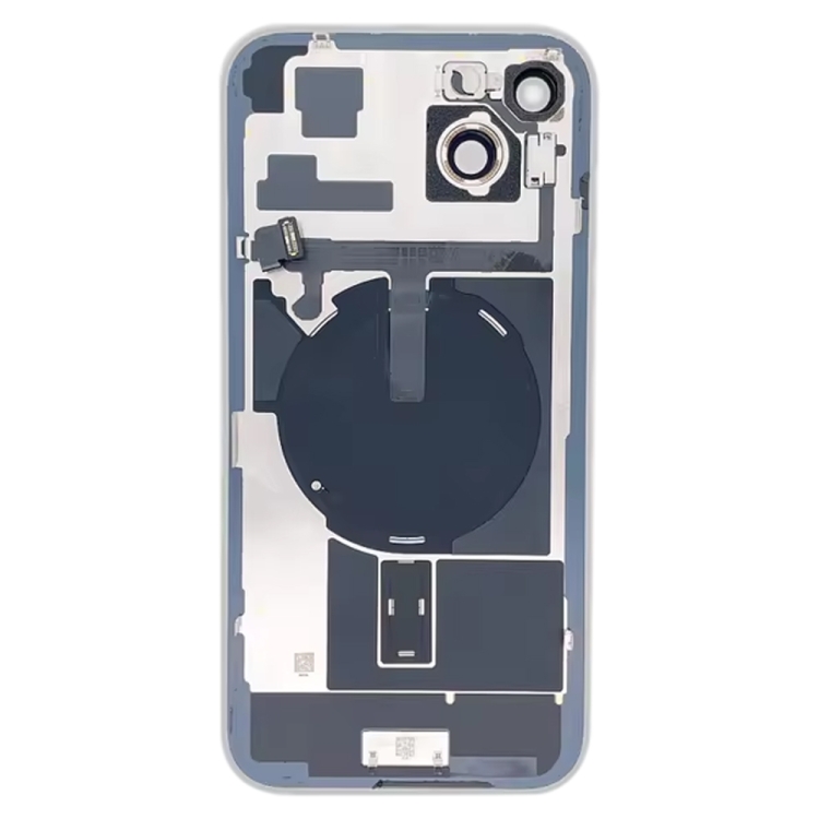 For iPhone 15 Plus Glass Battery Back Cover with Flash Bracket + Wireless Charging Module(Blue) - 2
