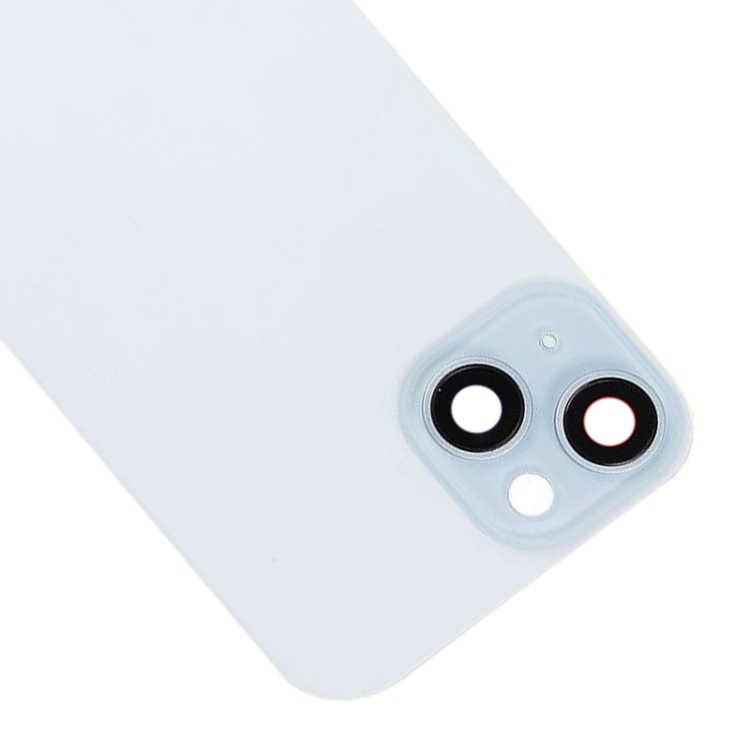 For iPhone 15 Plus Glass Battery Back Cover with Flash Bracket + Wireless Charging Module(Blue) - 3