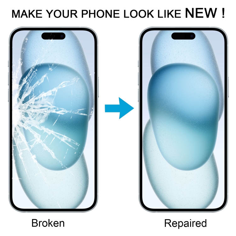 For iPhone 15 Plus Front Screen Outer Glass Lens with OCA Optically Clear Adhesive - 5