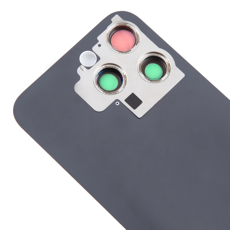 For iPhone 15 Pro Max Glass Battery Back Cover with Camera Lens Cover(White) - 4
