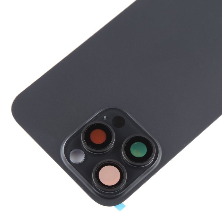 For iPhone 15 Pro Max Battery Back Cover with Camera Lens Cover + MagSafe Magnet(Black) - 3