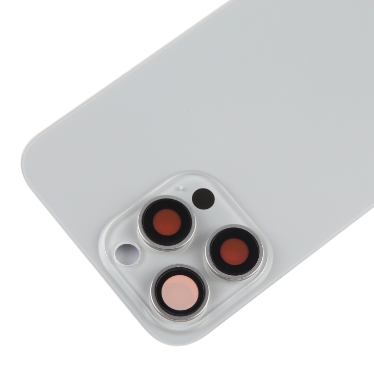 For iPhone 15 Pro Max Battery Back Cover with Camera Lens Cover + MagSafe Magnet(Titanium) - 3
