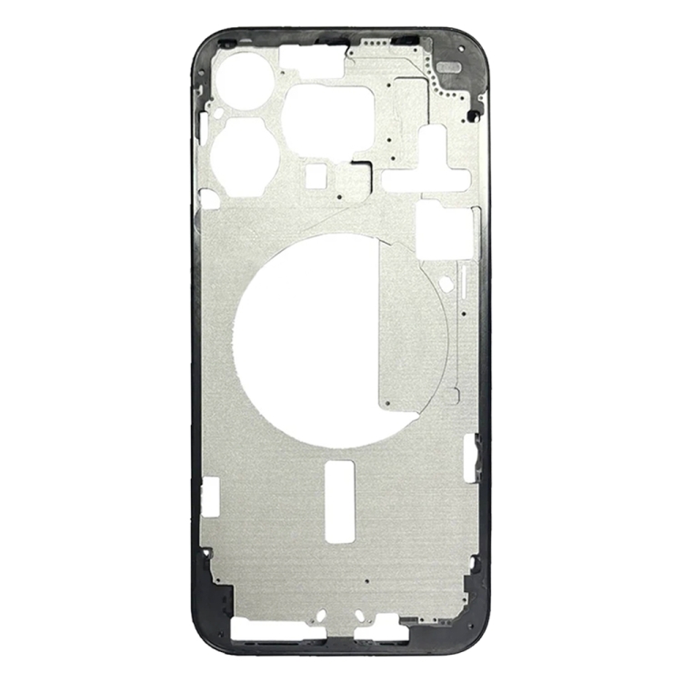 For iPhone 15 Pro Max Middle Frame Bezel Plate with Side Keys + Card Tray, Version:China Version(Black) - 2