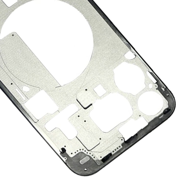 For iPhone 15 Pro Max Middle Frame Bezel Plate with Side Keys + Card Tray, Version:China Version(Black) - 4