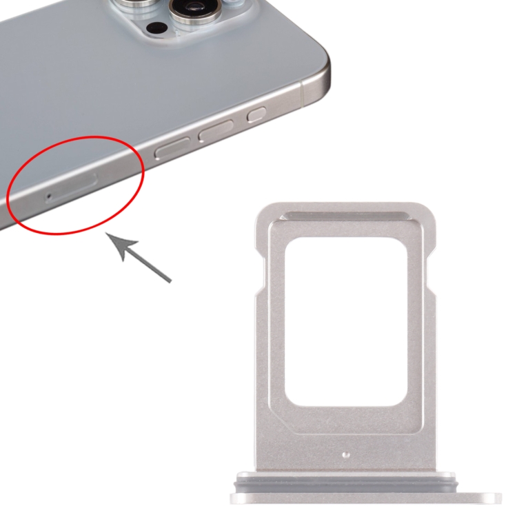 For iPhone 15 Pro Max SIM Card Tray (White) - 3