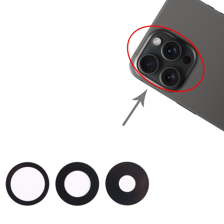 For iPhone 15 Pro 3 in 1 Back Camera Lens - 3