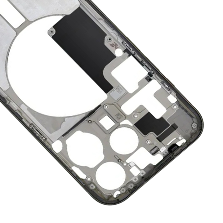 For iPhone 15 Pro Middle Frame Bezel Plate with Side Keys + Card Tray, Version:China Version(Black) - 3