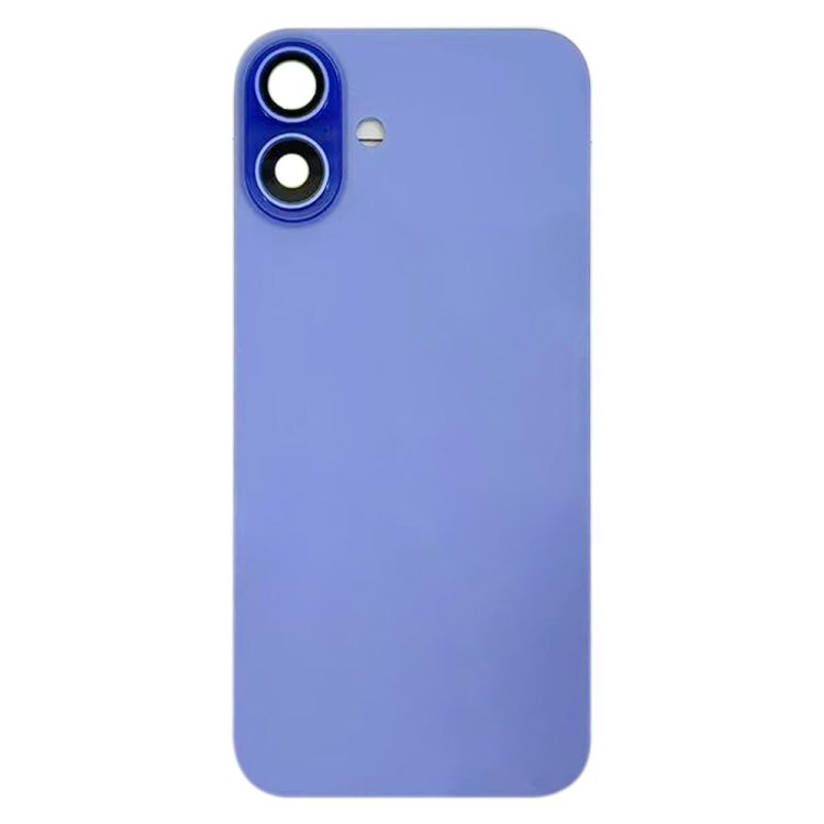 For iPhone 16 Plus Battery Back Cover with Camera Lens Cover(Cyan) - 1