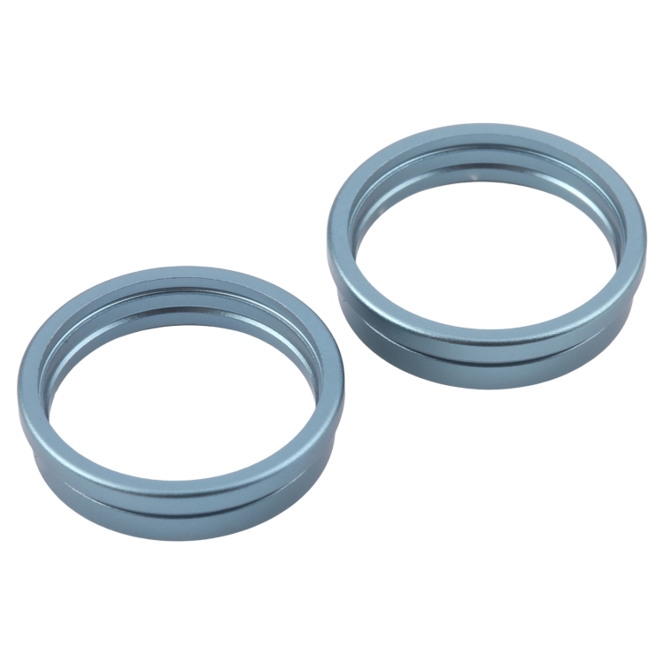 For iPhone 16 Plus 2pcs/set Rear Camera Glass Lens Metal Outside Protector Hoop Ring (Green) - 1