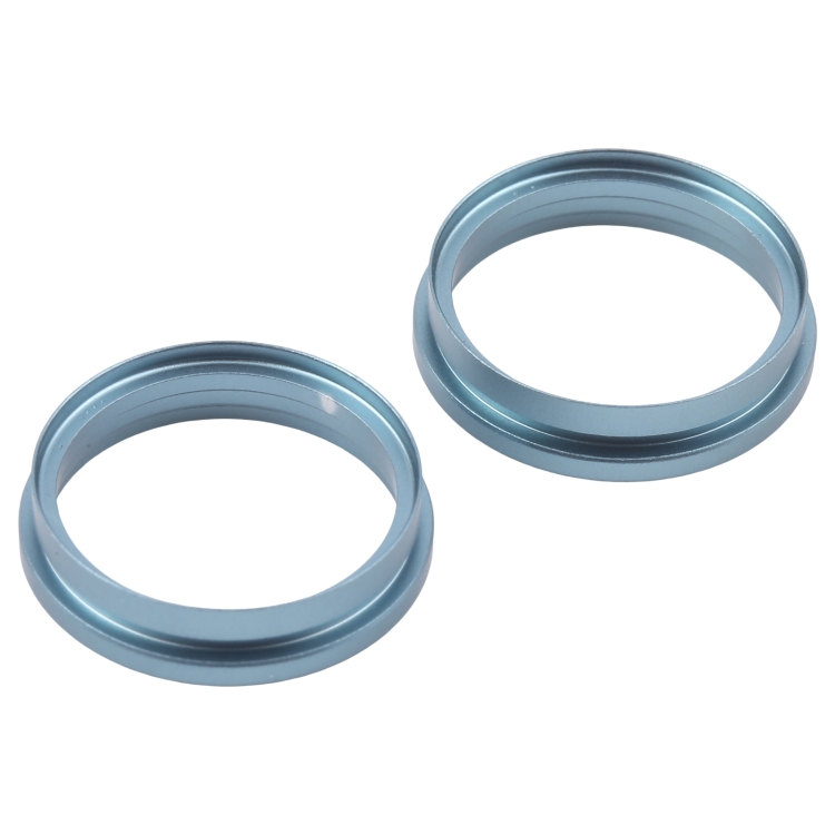 For iPhone 16 Plus 2pcs/set Rear Camera Glass Lens Metal Outside Protector Hoop Ring (Green) - 2