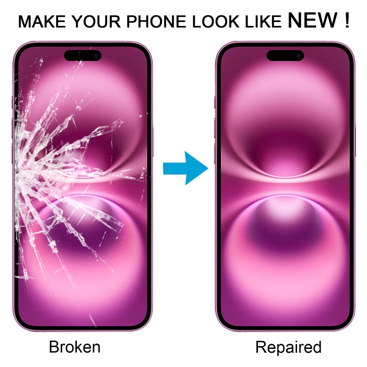 For iPhone 16 Plus Front Screen Outer Glass Lens with OCA Optically Clear Adhesive - 5