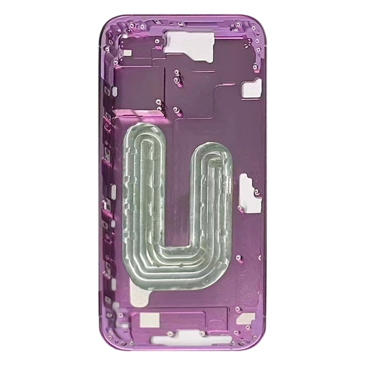 For iPhone 16 Plus Middle Frame Bezel Plate (Pink) - 1