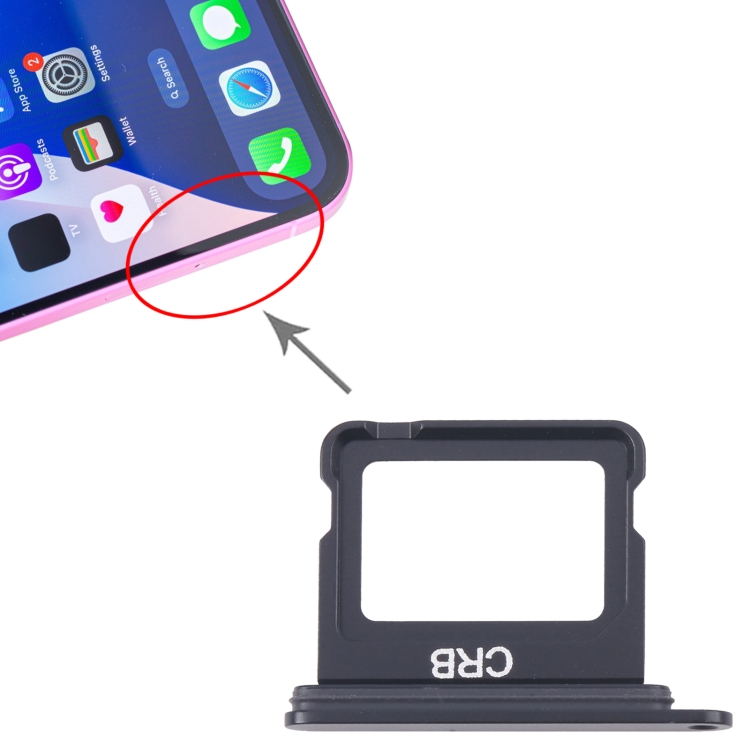 For iPhone 16 Plus SIM Card Tray (Black) - 3