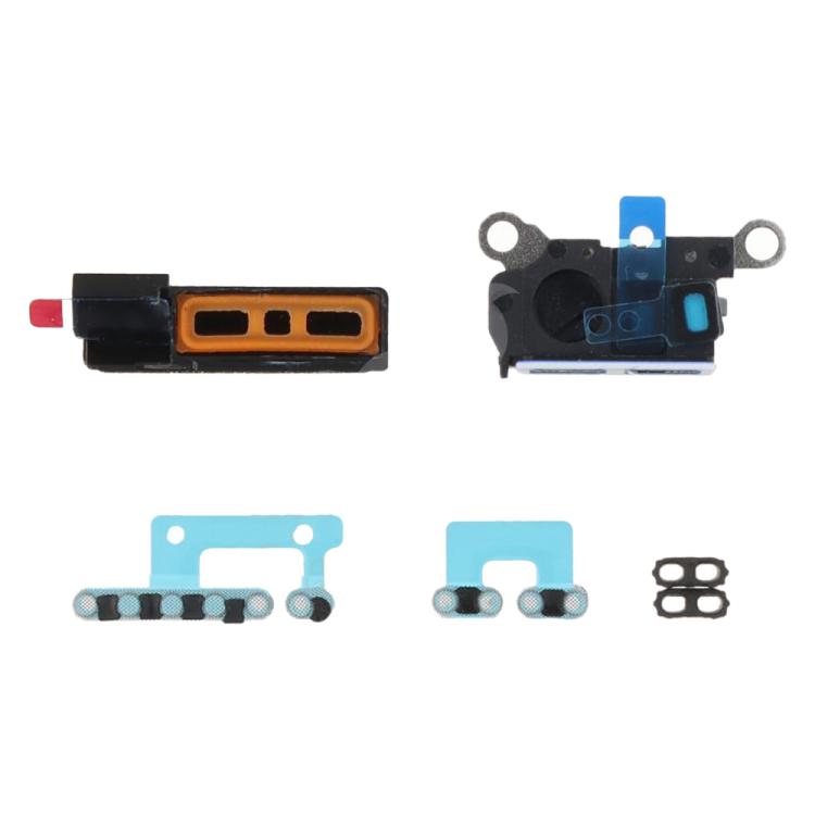 For iPhone 16 Pro Max 10pcs 6 in 1 Speaker Dustproof Mesh Set (Titanium Color) - 1