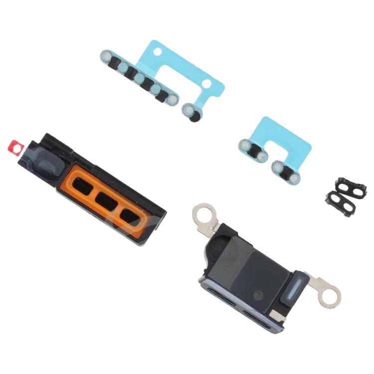 For iPhone 16 Pro Max 10pcs 6 in 1 Speaker Dustproof Mesh Set (Titanium Color) - 2