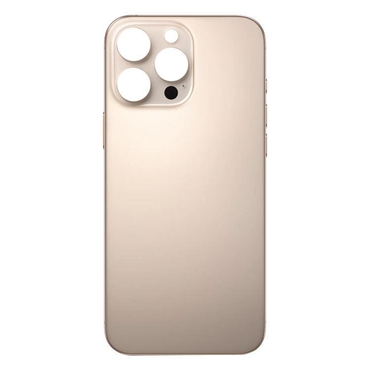 For iPhone 16 Pro Easy Replacement Big Camera Hole Glass Back Battery Cover(Gold) - 1