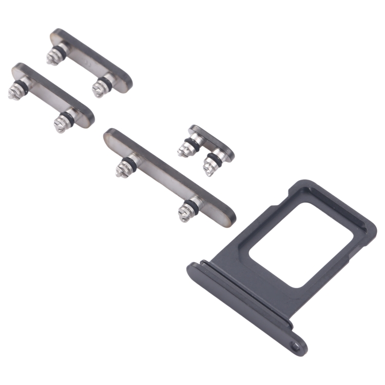 For iPhone 16 Pro Original SIM Card Tray + Side Keys (Black) - 1