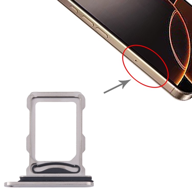 For iPhone 16 Pro SIM + SIM Card Tray (Titanium Color) - 3