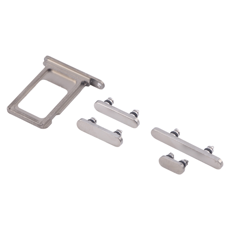 For iPhone 16 Pro Original SIM Card Tray + SIM Card Tray + Side Keys (Silver) - 2