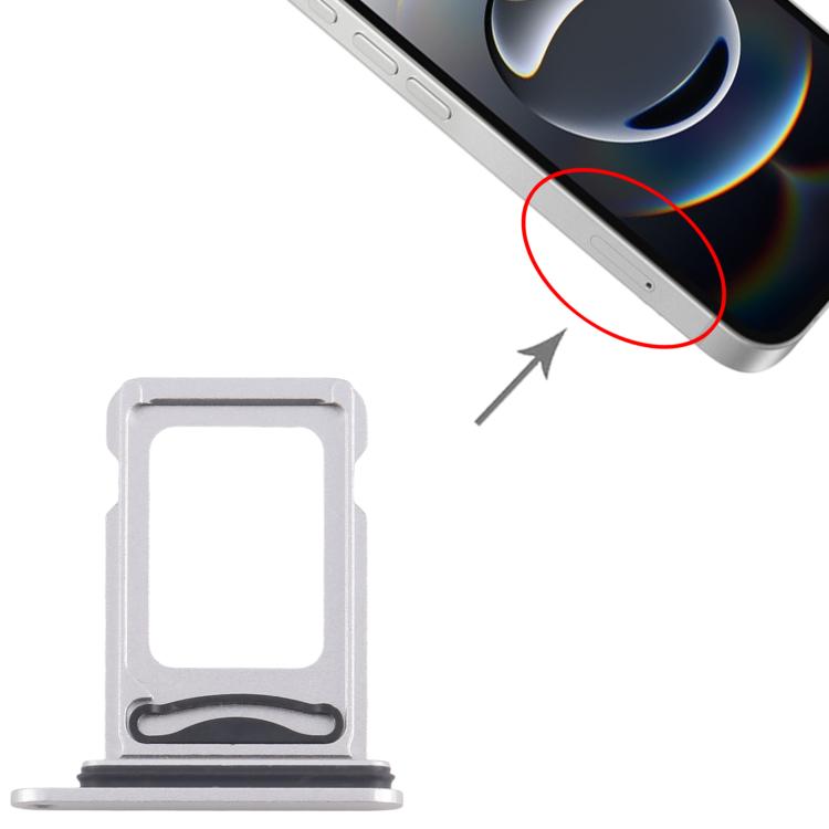 For iPhone 16e SIM + SIM Card Tray (Silver) - 3