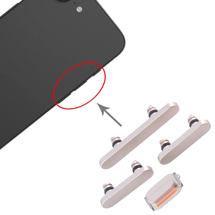 For iPhone 16e Power Button and Volume Control Button (Silver) - 3