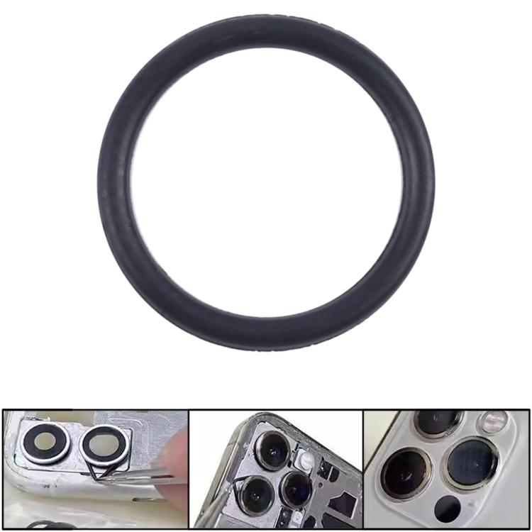 For iPhone X-17 Pro Max Rear Camera Waterproof Rubber Ring(Black) - 1