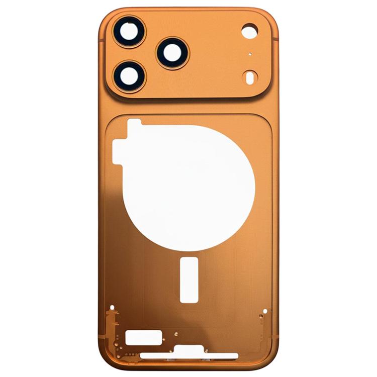 For iPhone 17 Pro Middle Frame Bezel Plate with Camera Lens Cover (Orange) - 1